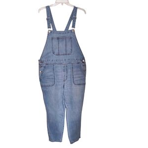 Old Navy Light Wash Rigid Denim Overalls Sz 14 NWOT